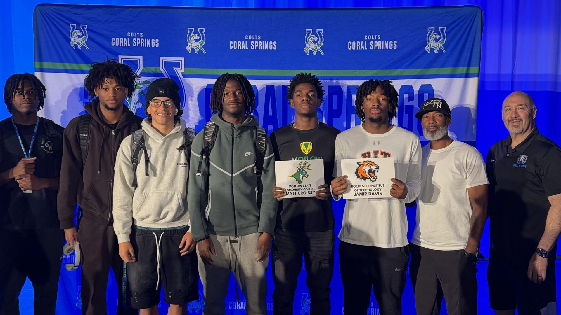 Coral Springs High School hosts signing day celebration as student-athletes commit to continue academic and athletic careers at the collegiate level