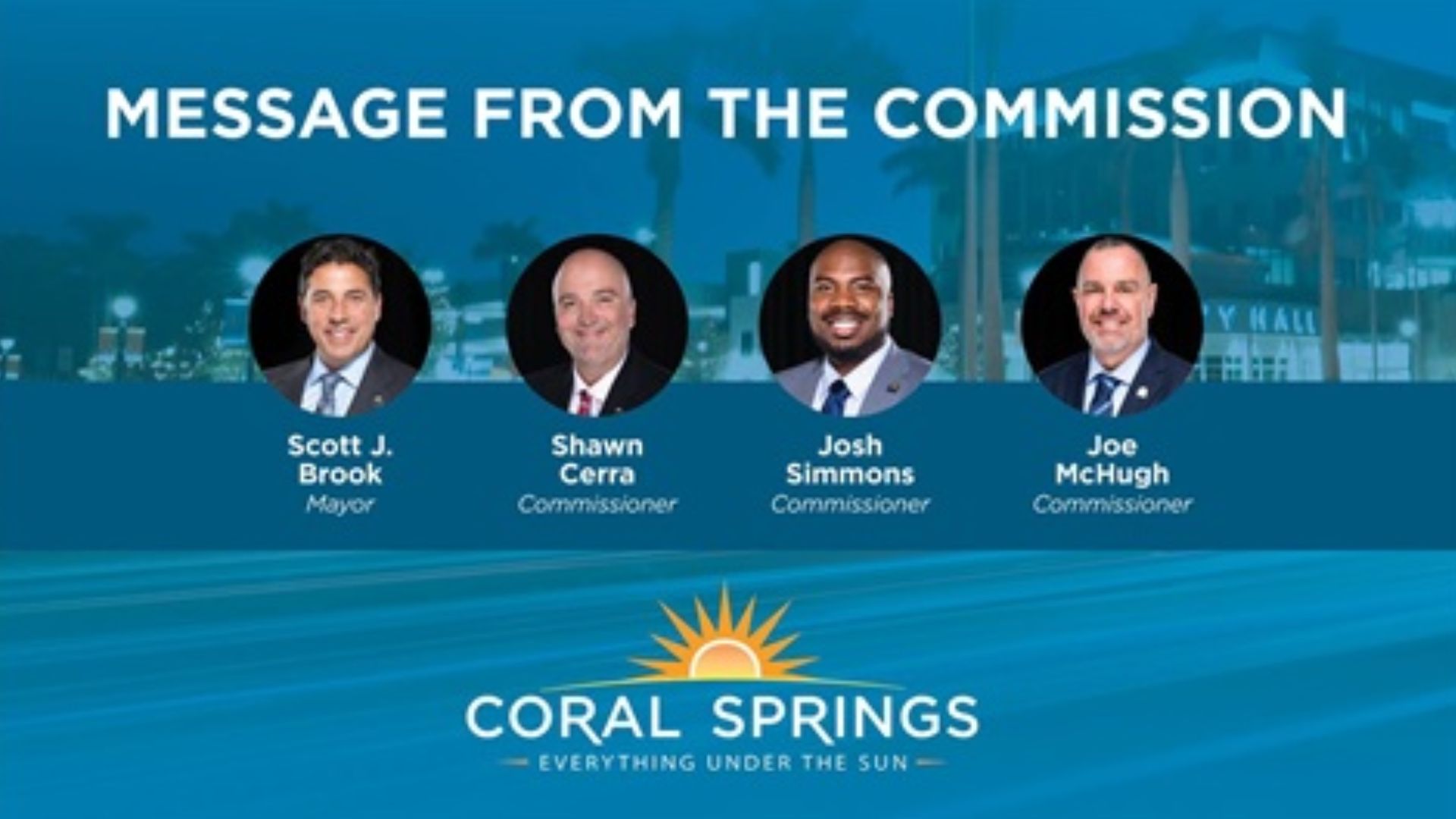 Coral Springs June 2026 Commission Message highlights community events, safety reminders, and celebrations