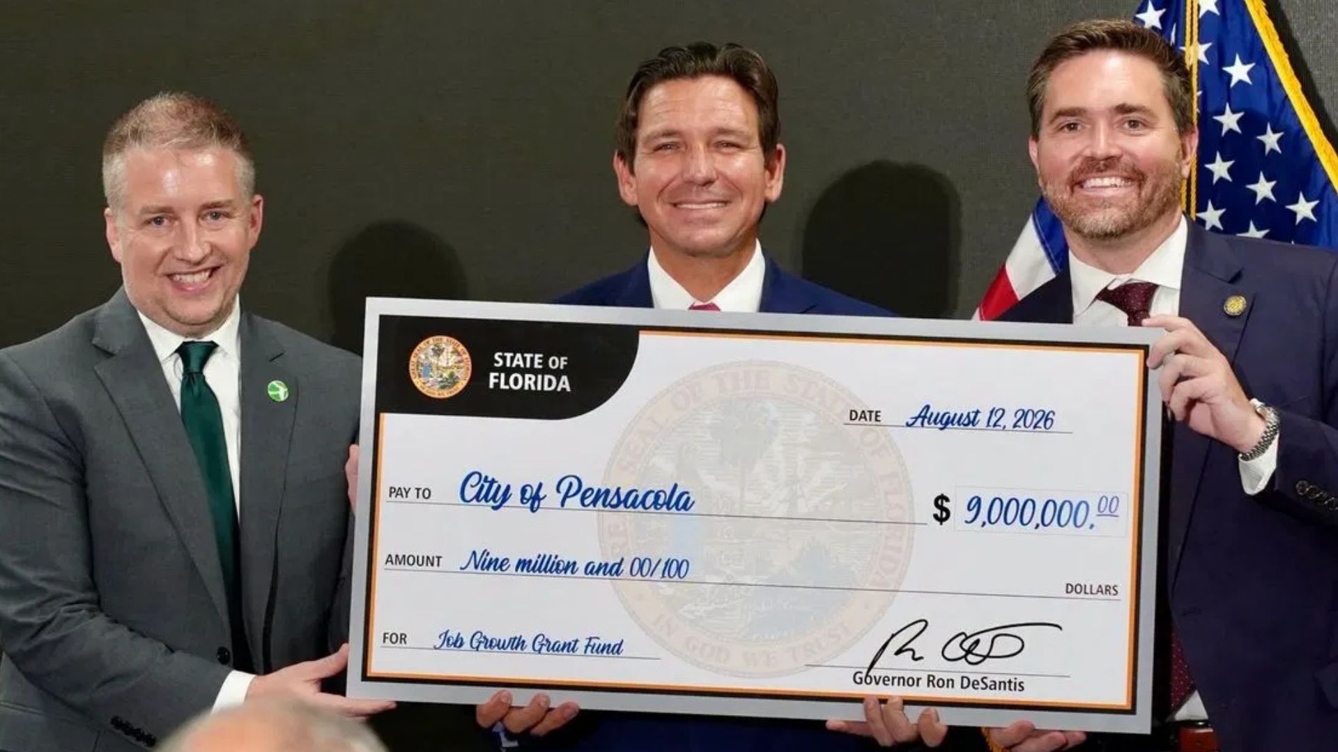 Governor Ron DeSantis awards $9 million to Pensacola to expand shipbuilding infrastructure and create about 2,000 new jobs